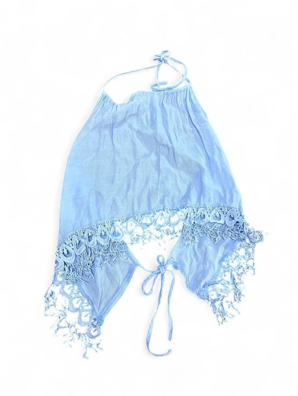Women's Blue and Purple Crop-top